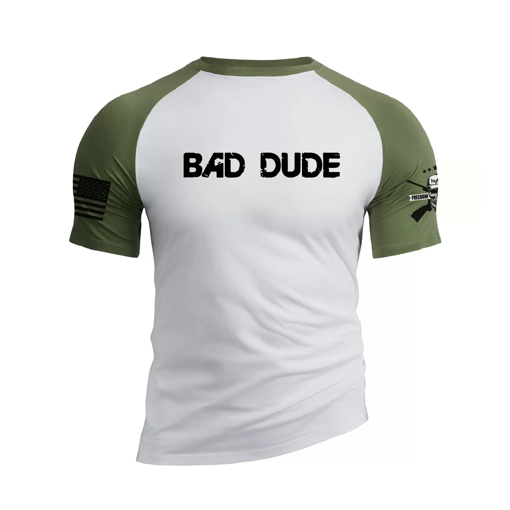 BAD DUDE RAGLAN GRAPHIC TEE