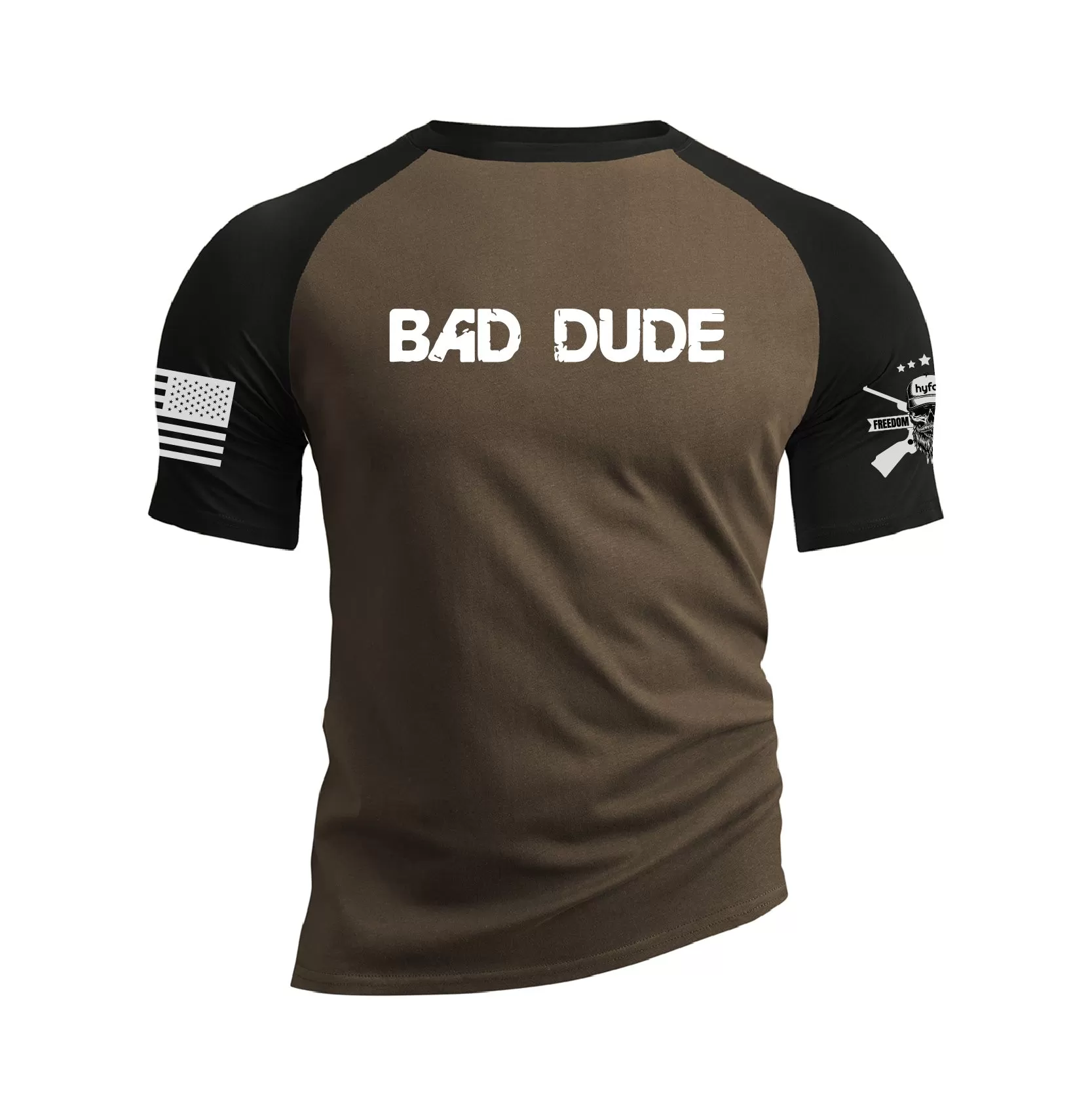 BAD DUDE RAGLAN GRAPHIC TEE