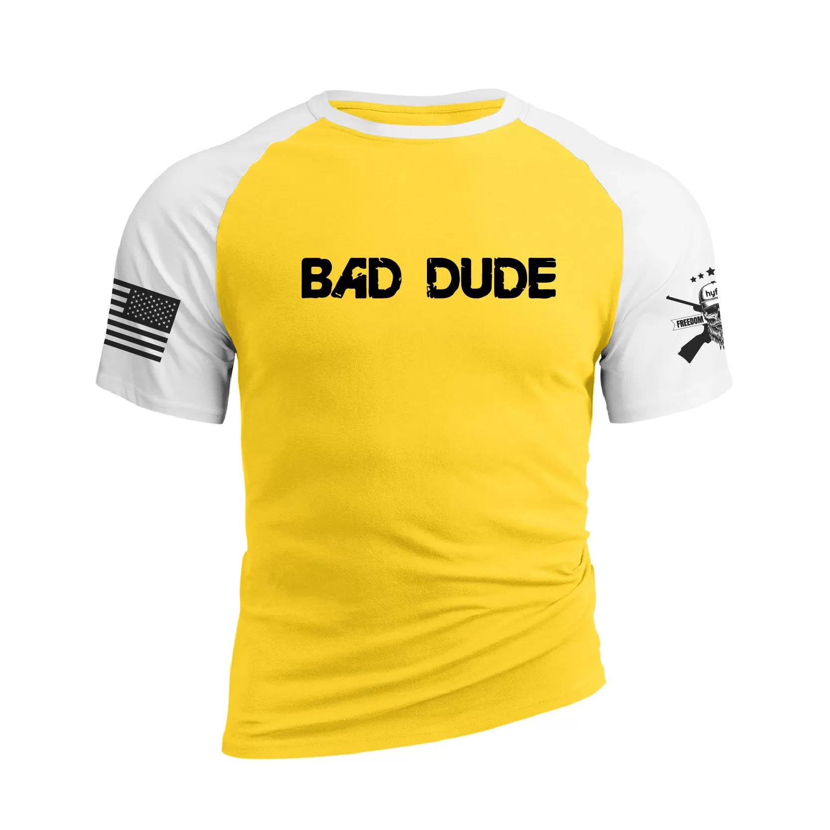 BAD DUDE RAGLAN GRAPHIC TEE