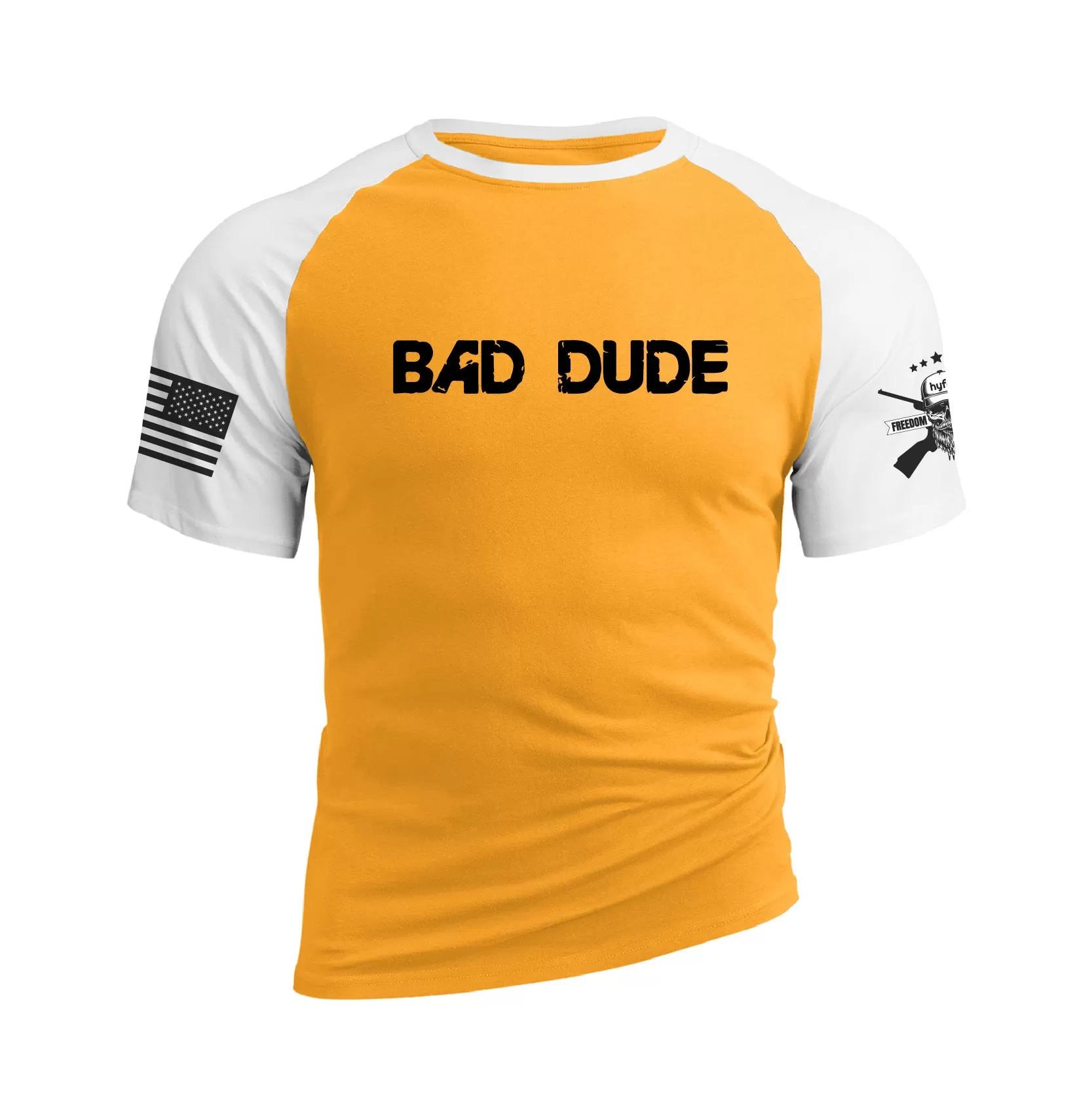 BAD DUDE RAGLAN GRAPHIC TEE