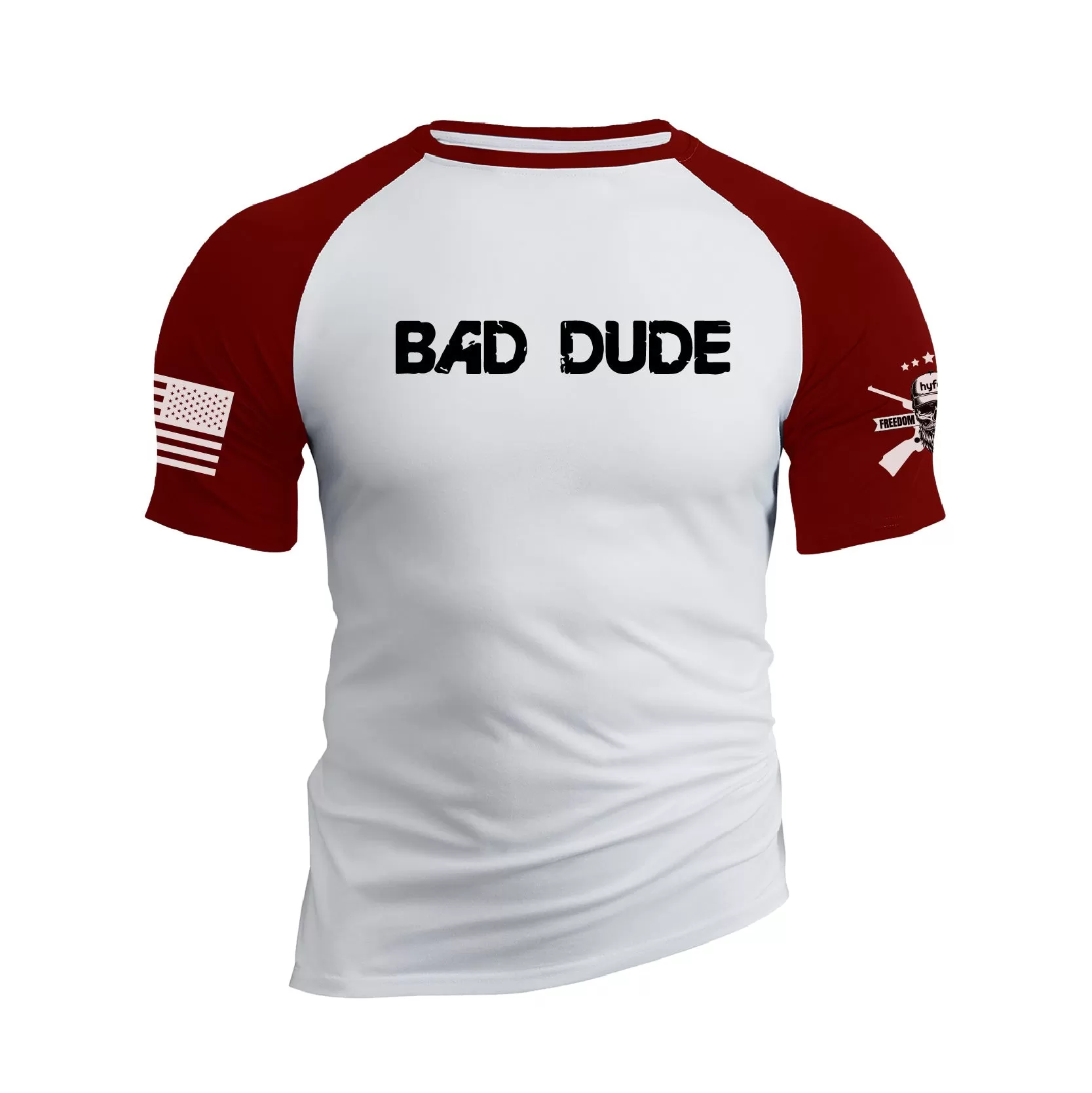 BAD DUDE RAGLAN GRAPHIC TEE