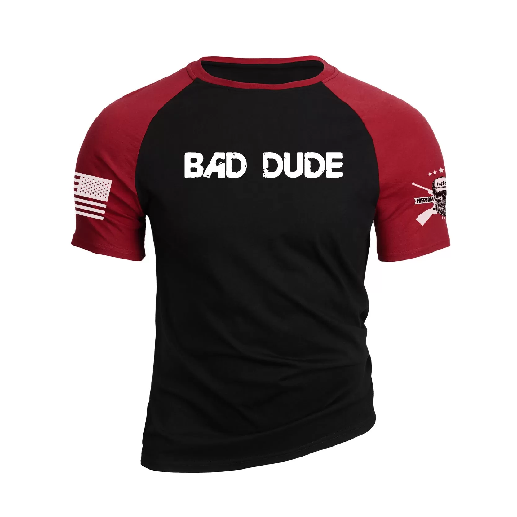 BAD DUDE RAGLAN GRAPHIC TEE