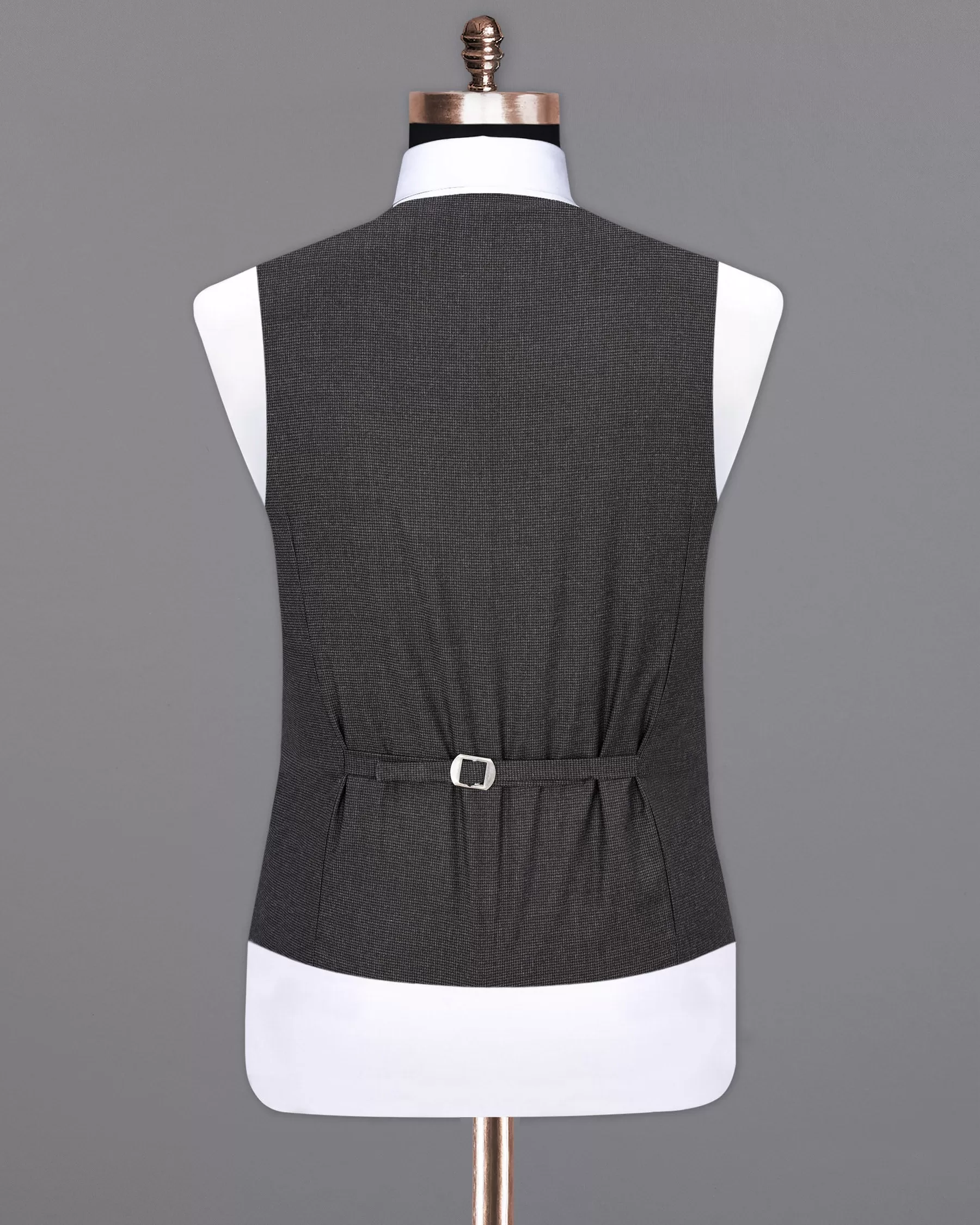 Baltic Sea Grey Textured Waistcoat