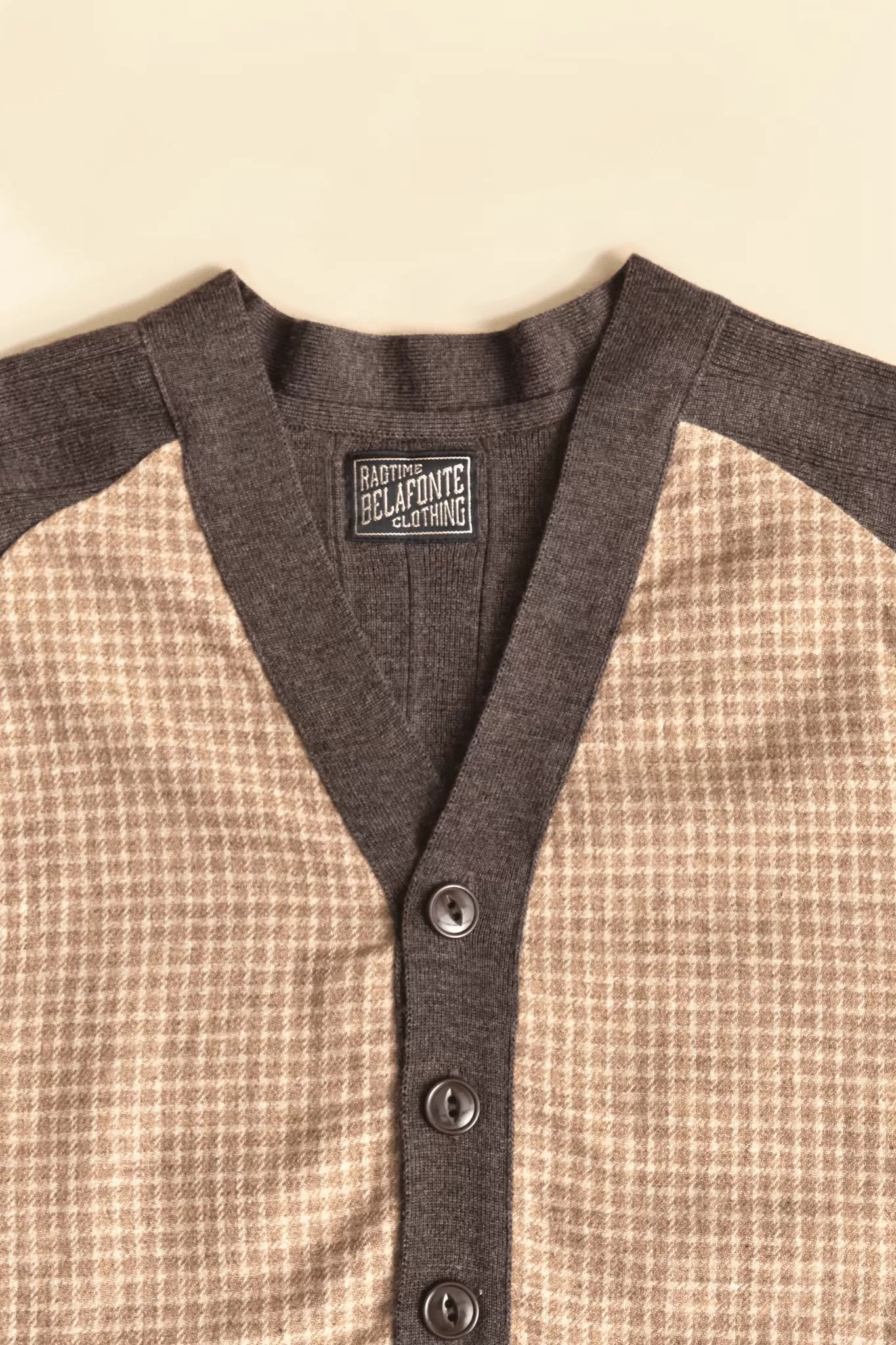 Belafonte Ragtime Panel Cardigan - Smoky Brown