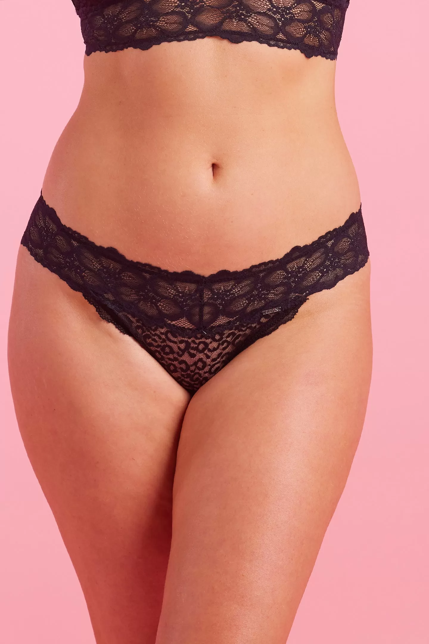 Bella Lace Bikini Knicker Black