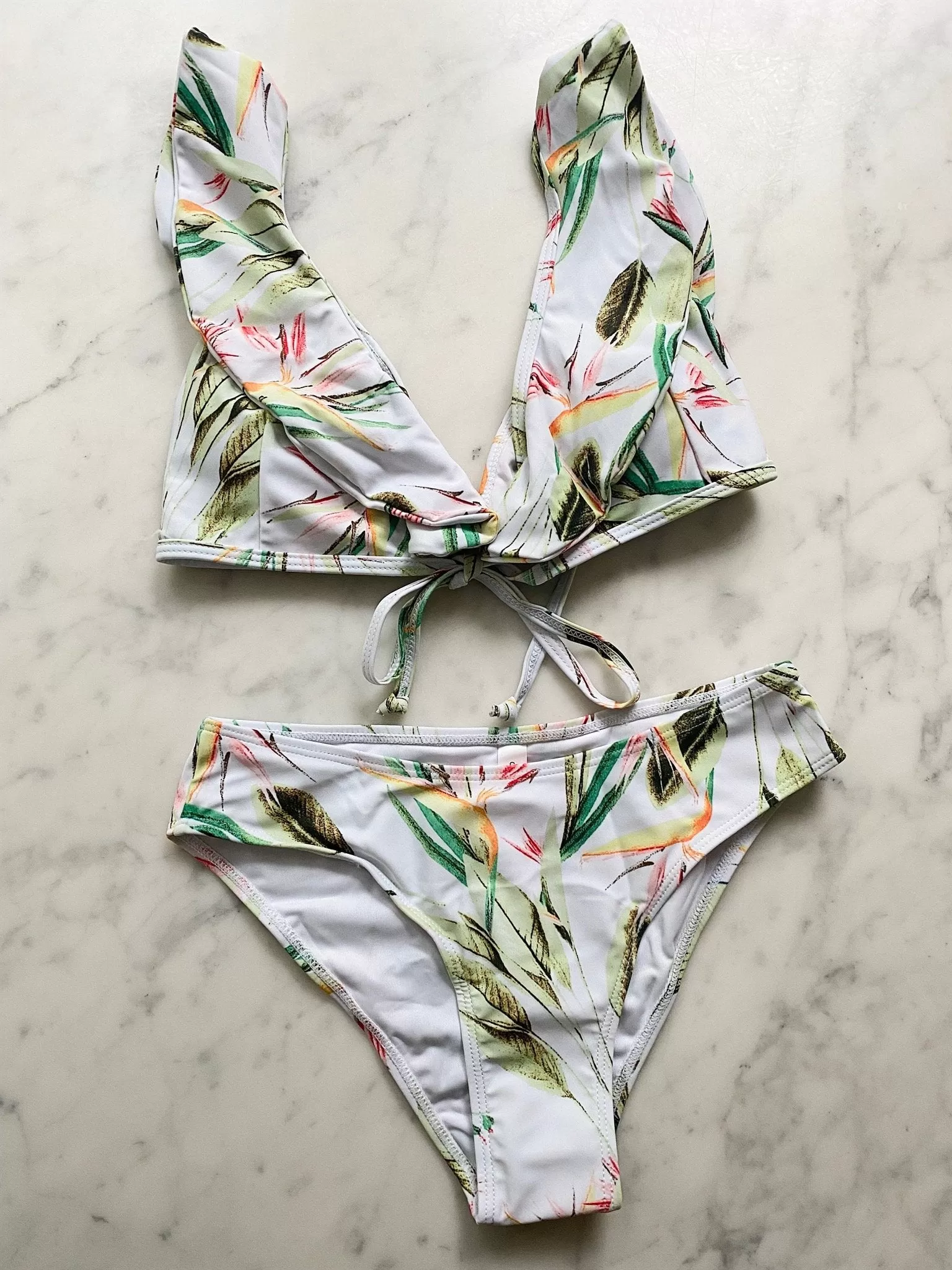 Bird Of Paradise Tie Front Bikini