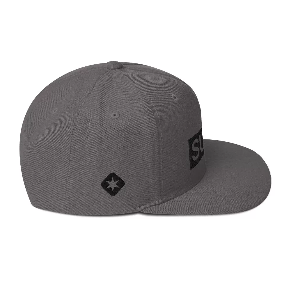 Black Logo Snapback Hat