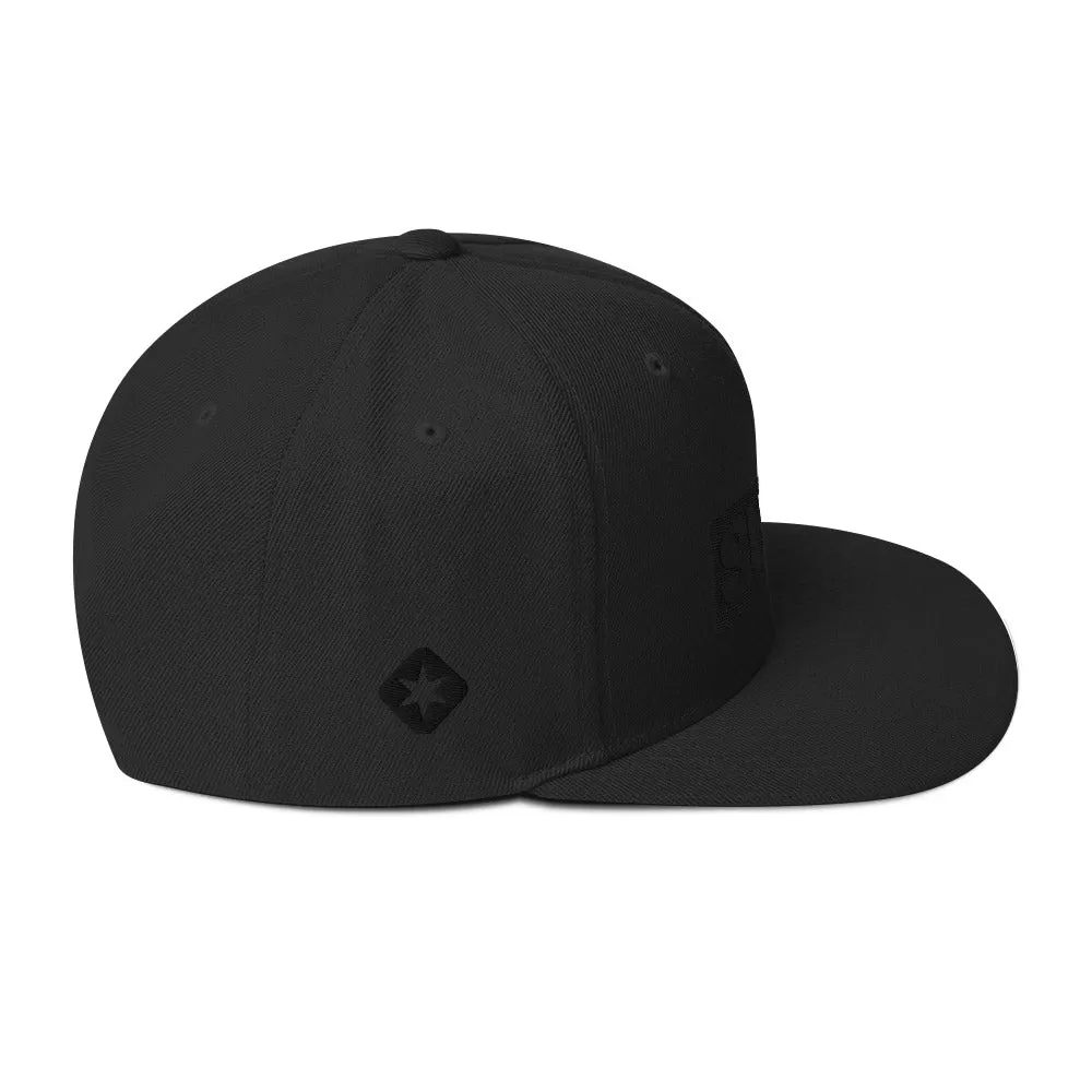 Black Logo Snapback Hat