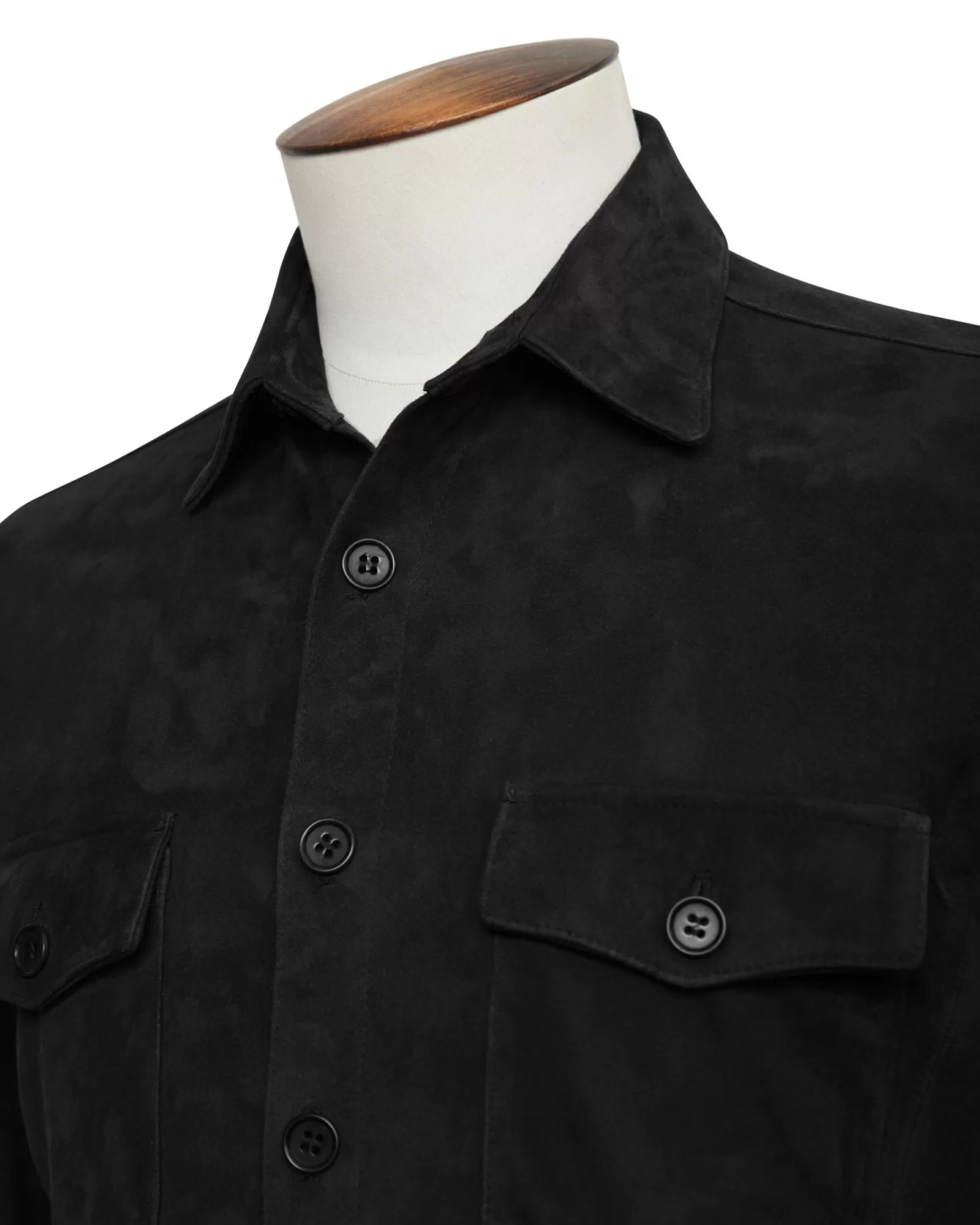 Black Suede Overshirt