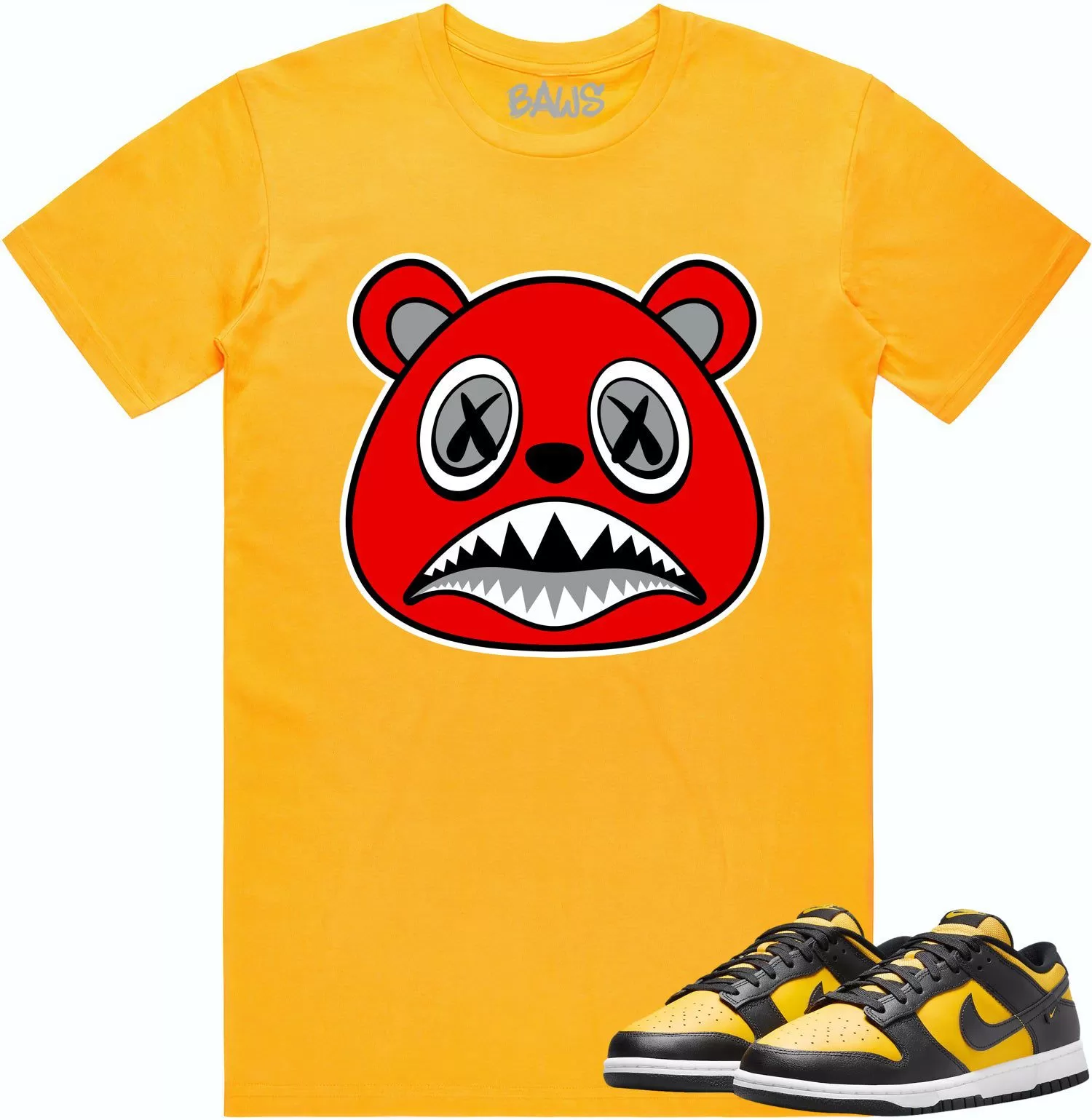 Black University Gold Dunks Shirt to Match - ANGRY BAWS BEAR