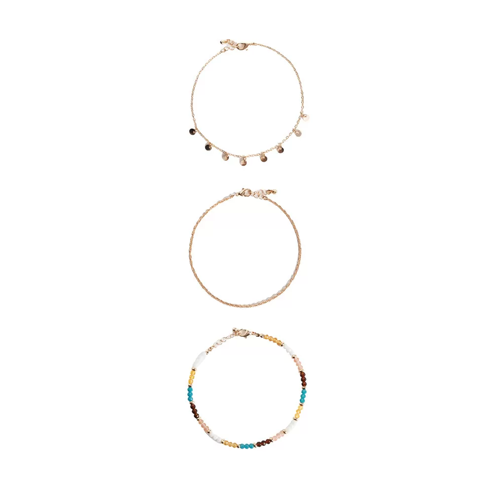 Bloom Anklet 3-Piece Set