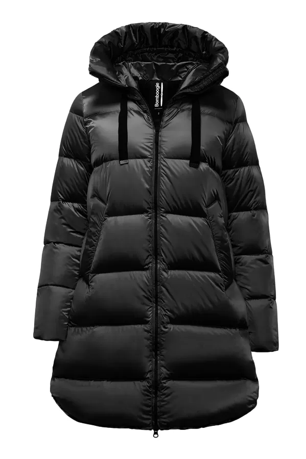 Bomboogie women's down jacket in shiny nylon Geneva CW6630TDLC3 90 black