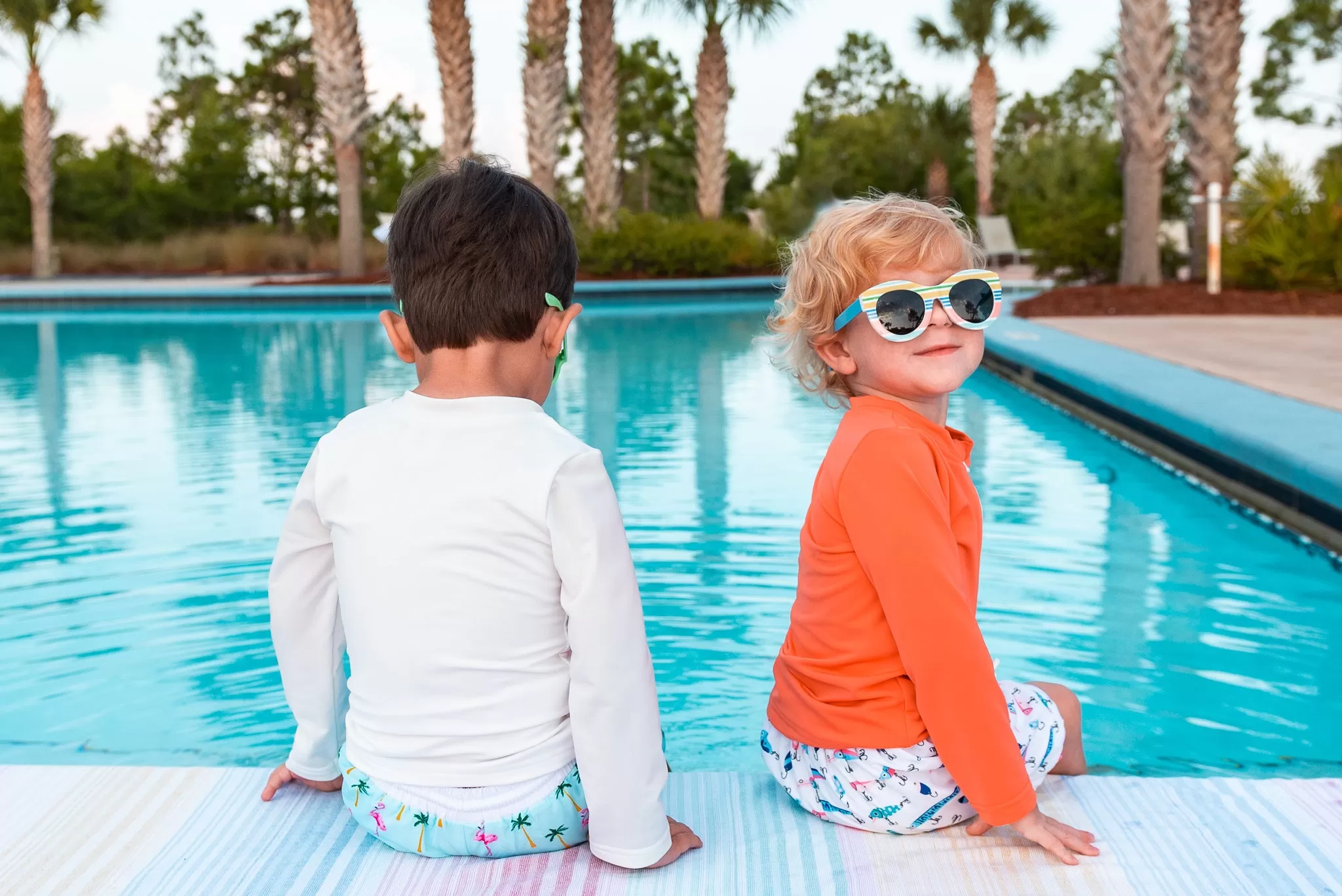 Boys Coral Rashguard Swim Shirt