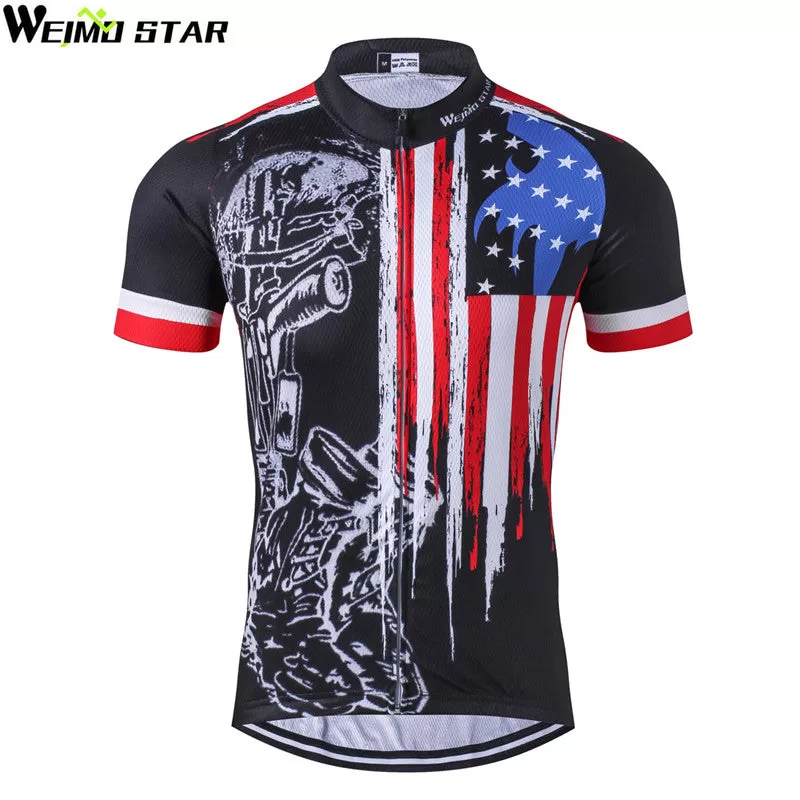 Breathable Cycling Jersey Racing Sport USA Bicycle Cycling Clothing