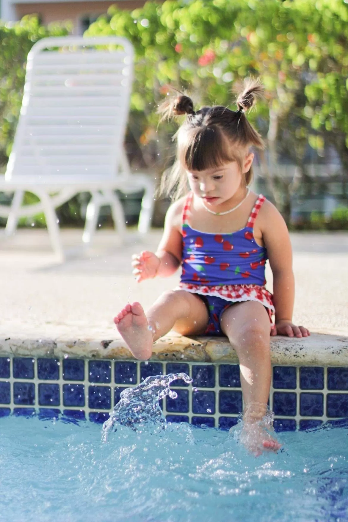 Bright Cherries- Ruffle Tankini