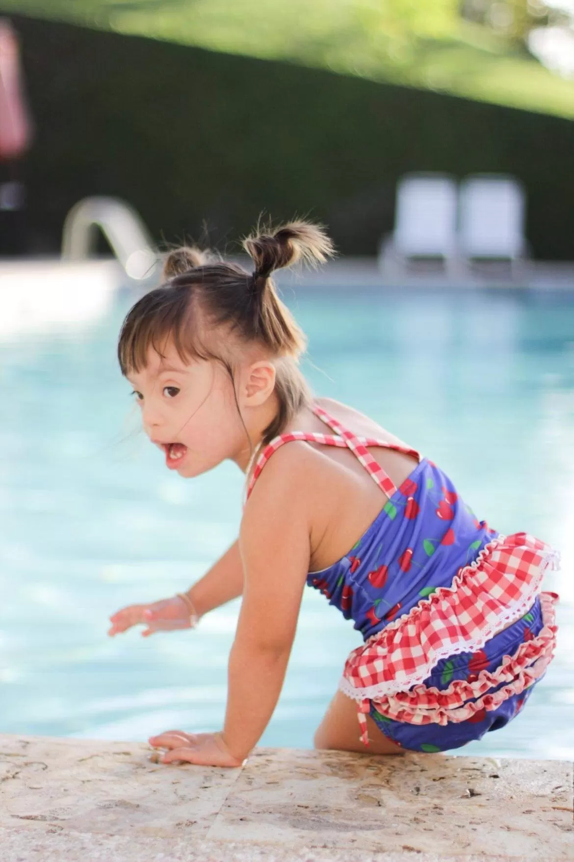 Bright Cherries- Ruffle Tankini