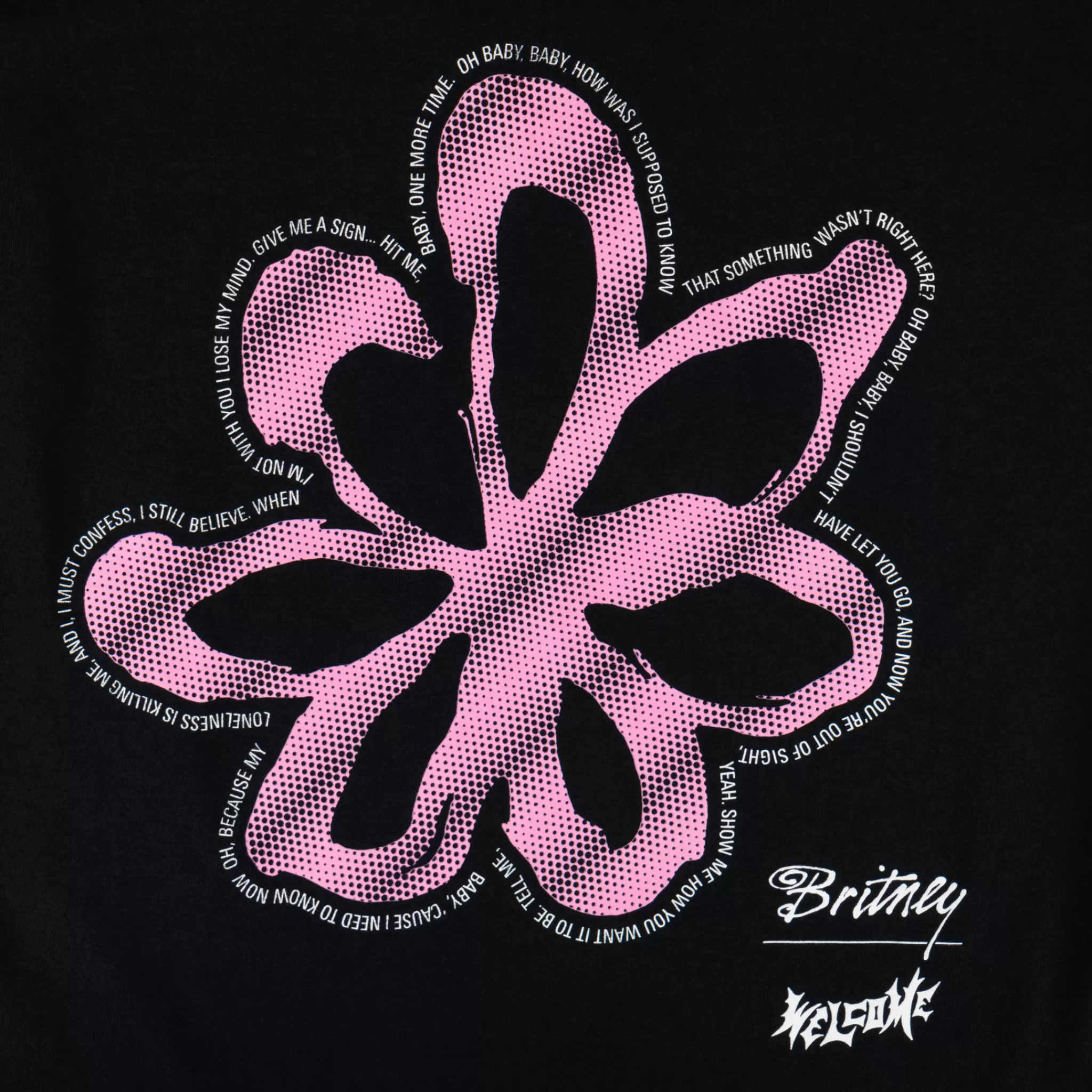 Britney Spears X Welcome - Flower tee - Black