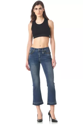 CafèNoir Jeans W Cropped Flare with applications on the pockets C7JJ0041 B007