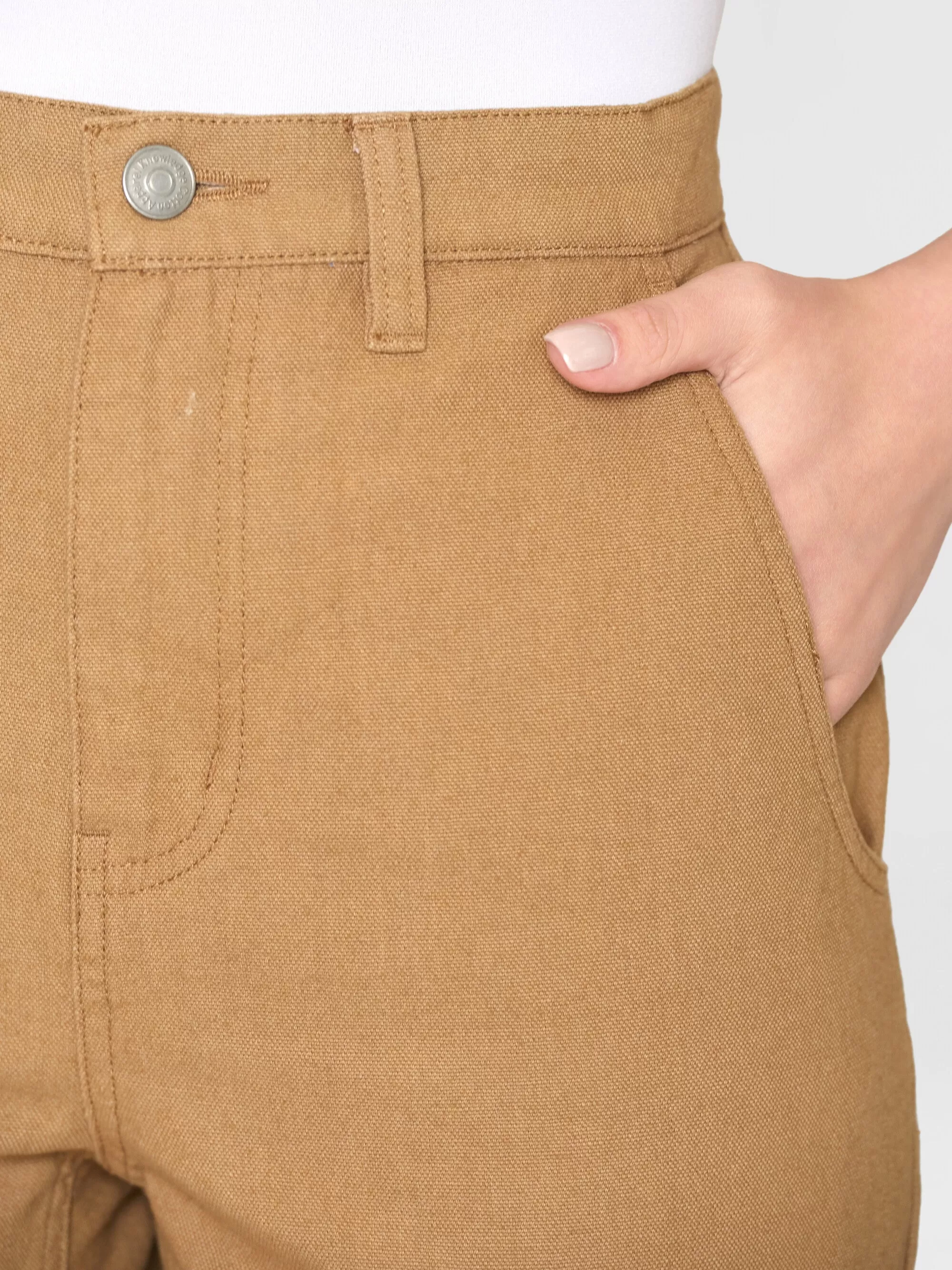 CALLA tapered canvas pant - Kelp melange