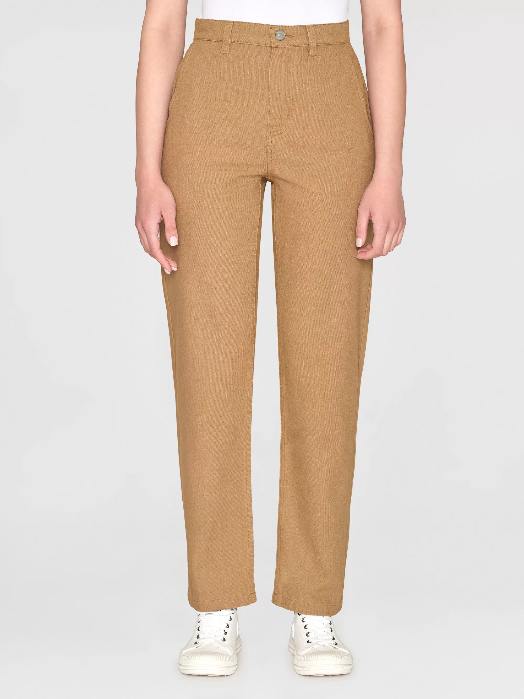 CALLA tapered canvas pant - Kelp melange