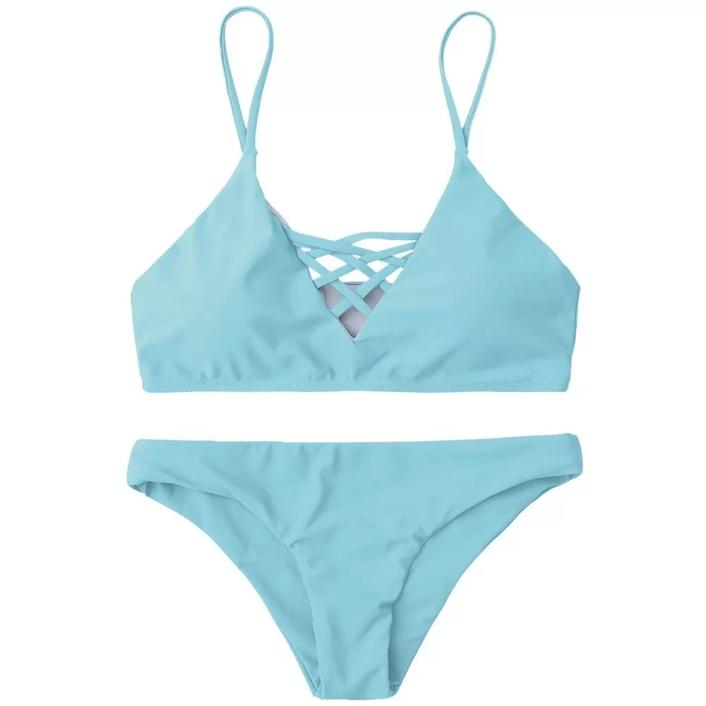 Cami Lace Up Womens Bikini