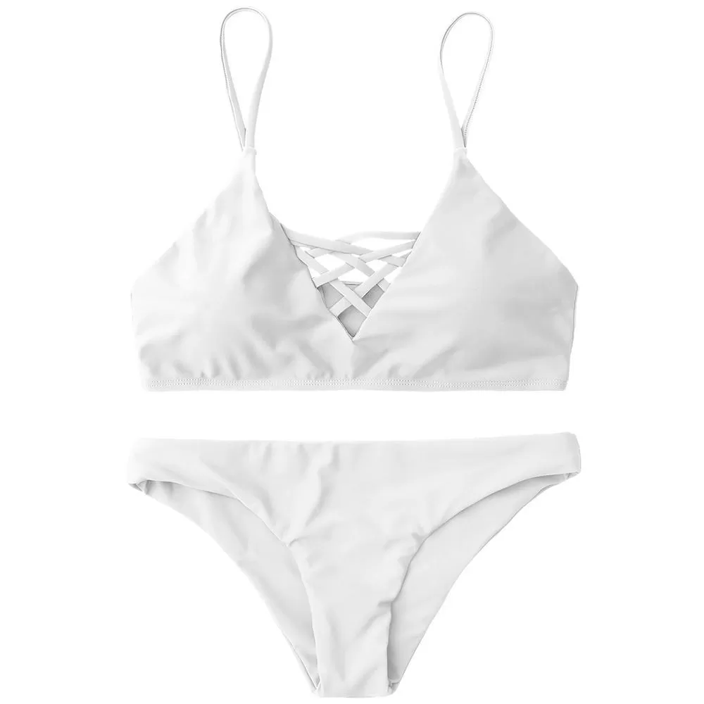 Cami Lace Up Womens Bikini