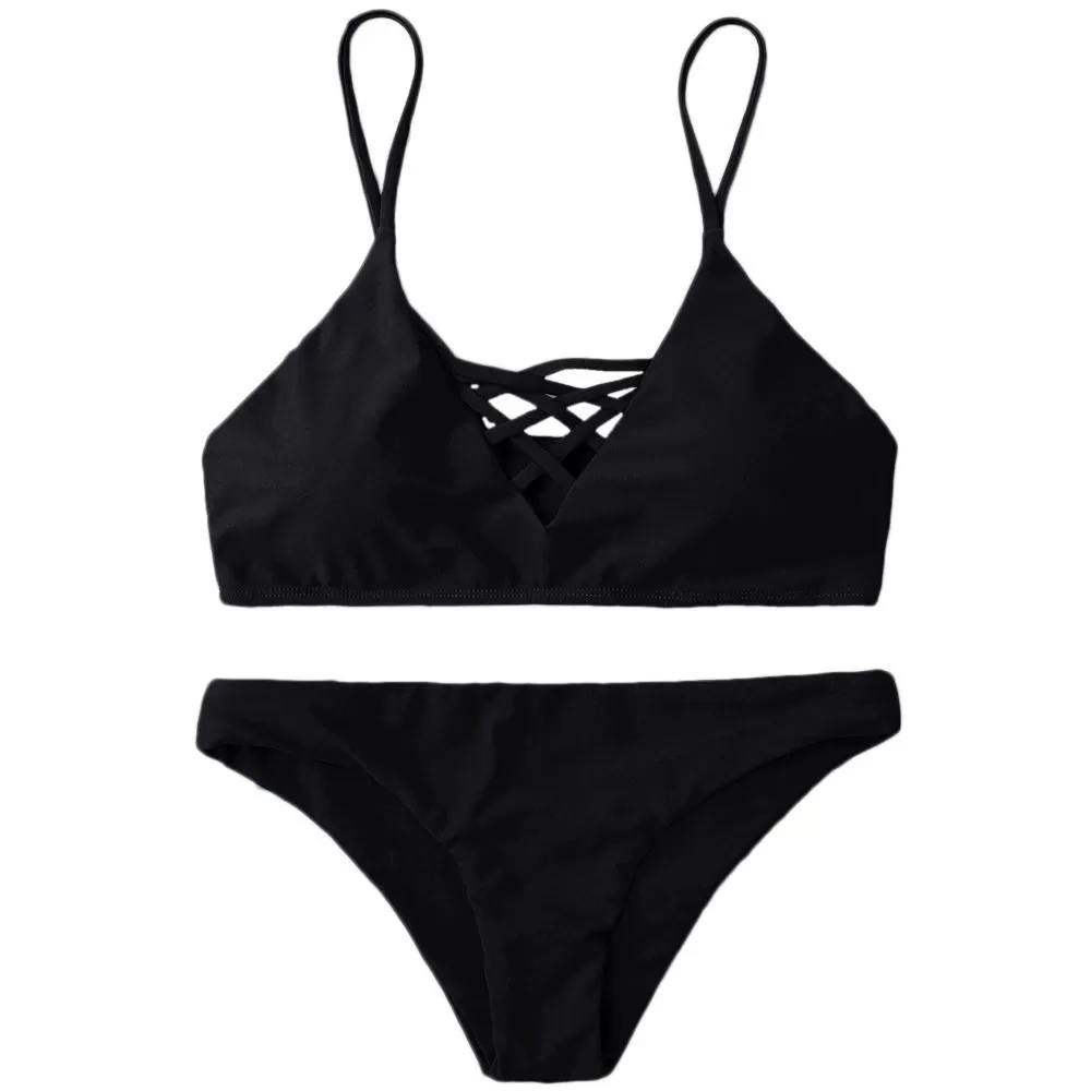 Cami Lace Up Womens Bikini