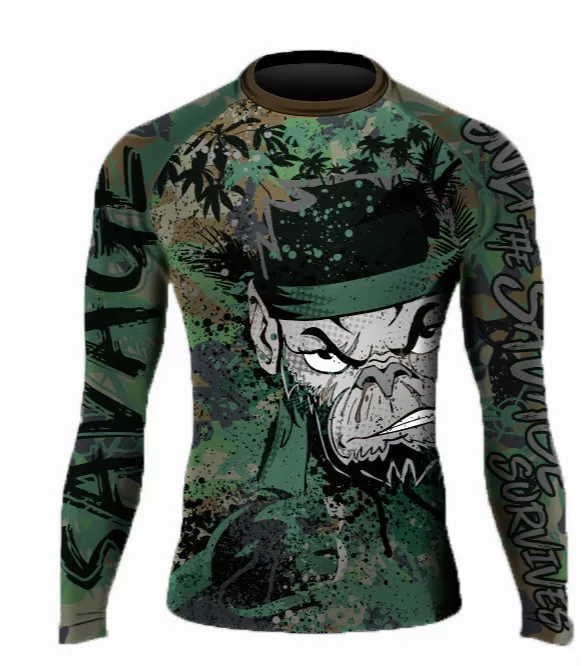 Camo Monkey Long Rash Guard And Shorts Package Presale items Shipping To  Start December 5th