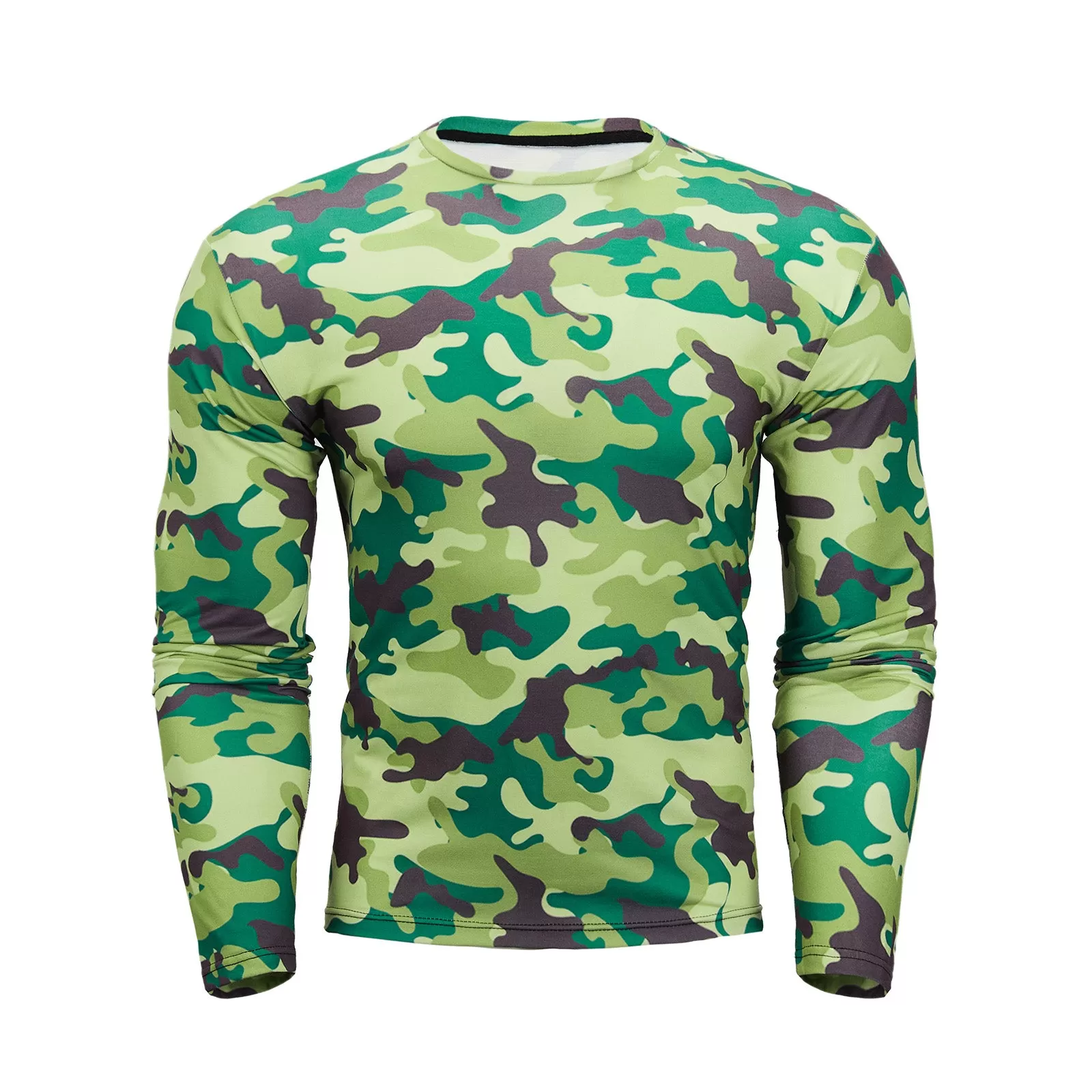 CAMO PRINTED QUICK-DRY LONG SLEEVE T-SHIRT