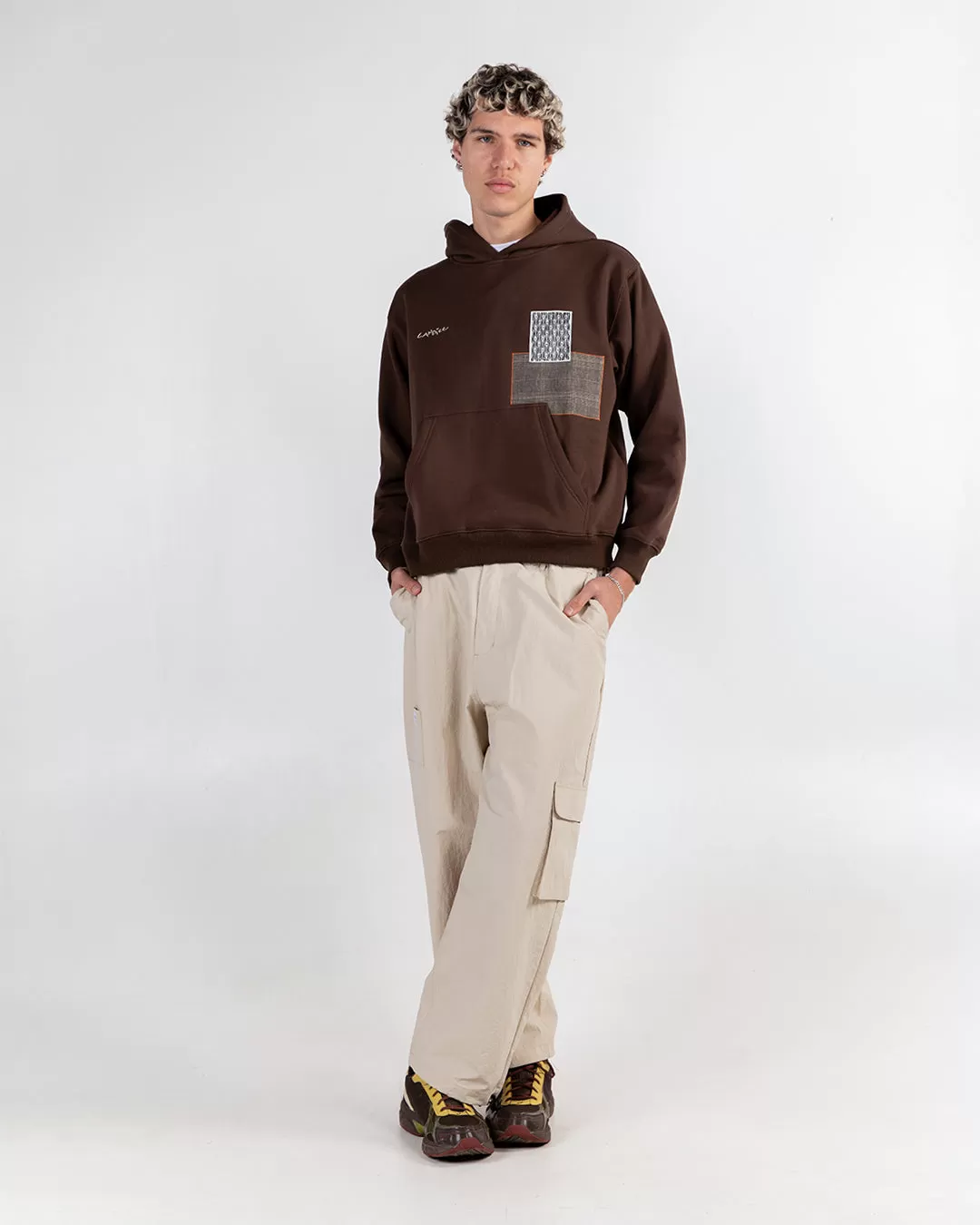 Candice - Illusions Hooded Sweater - Brown