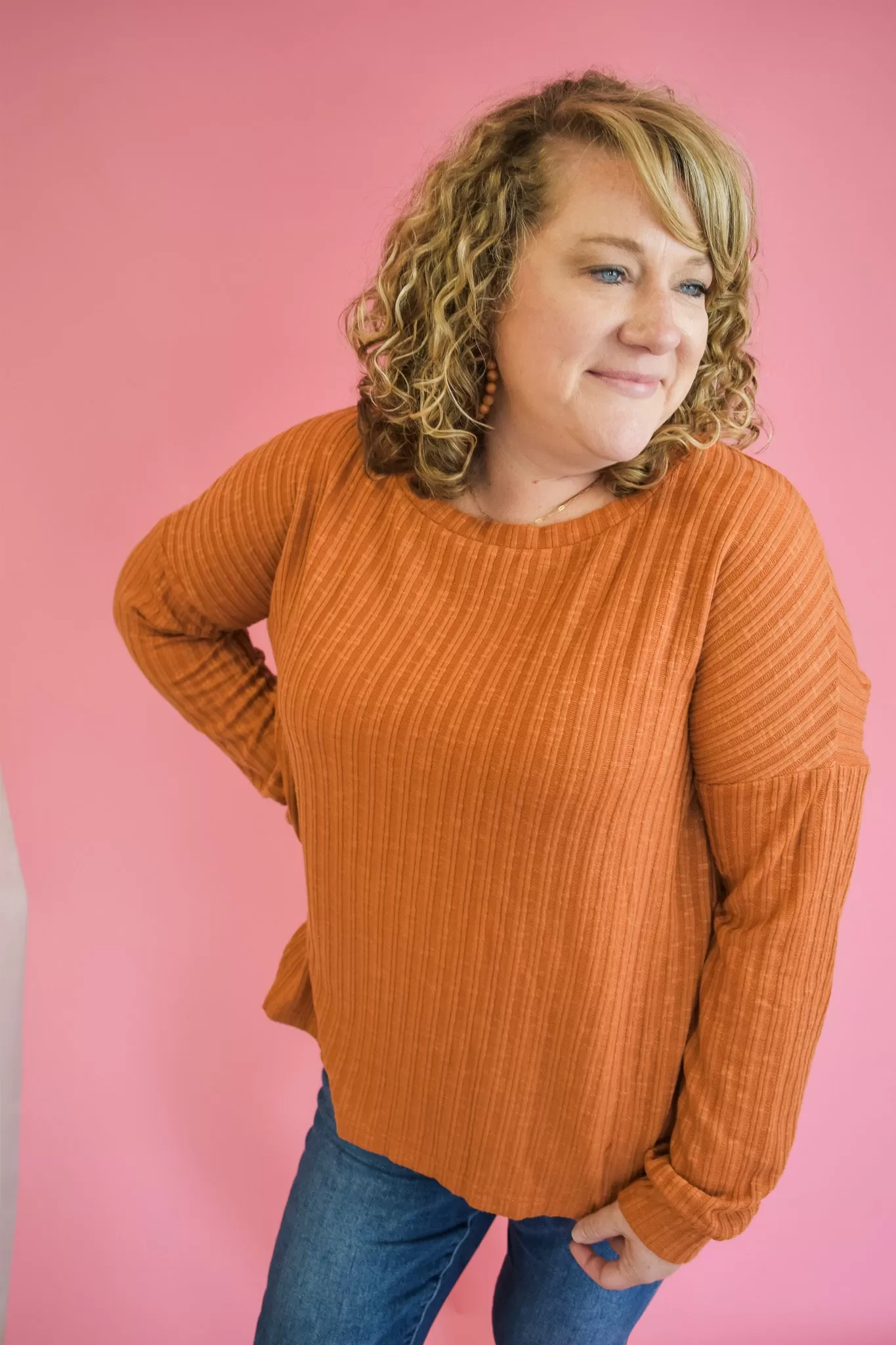 Candid Feelings Ribbed Knit Top