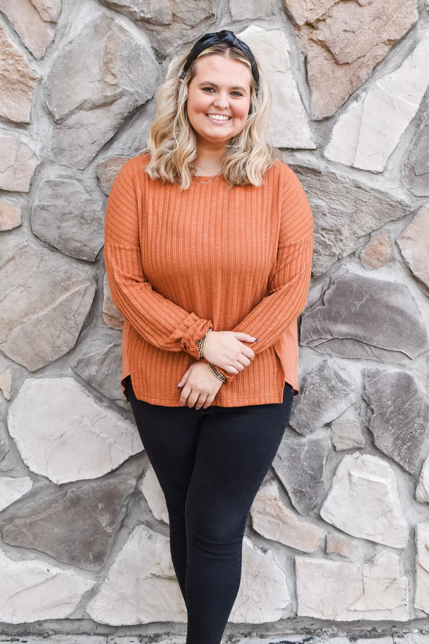 Candid Feelings Ribbed Knit Top