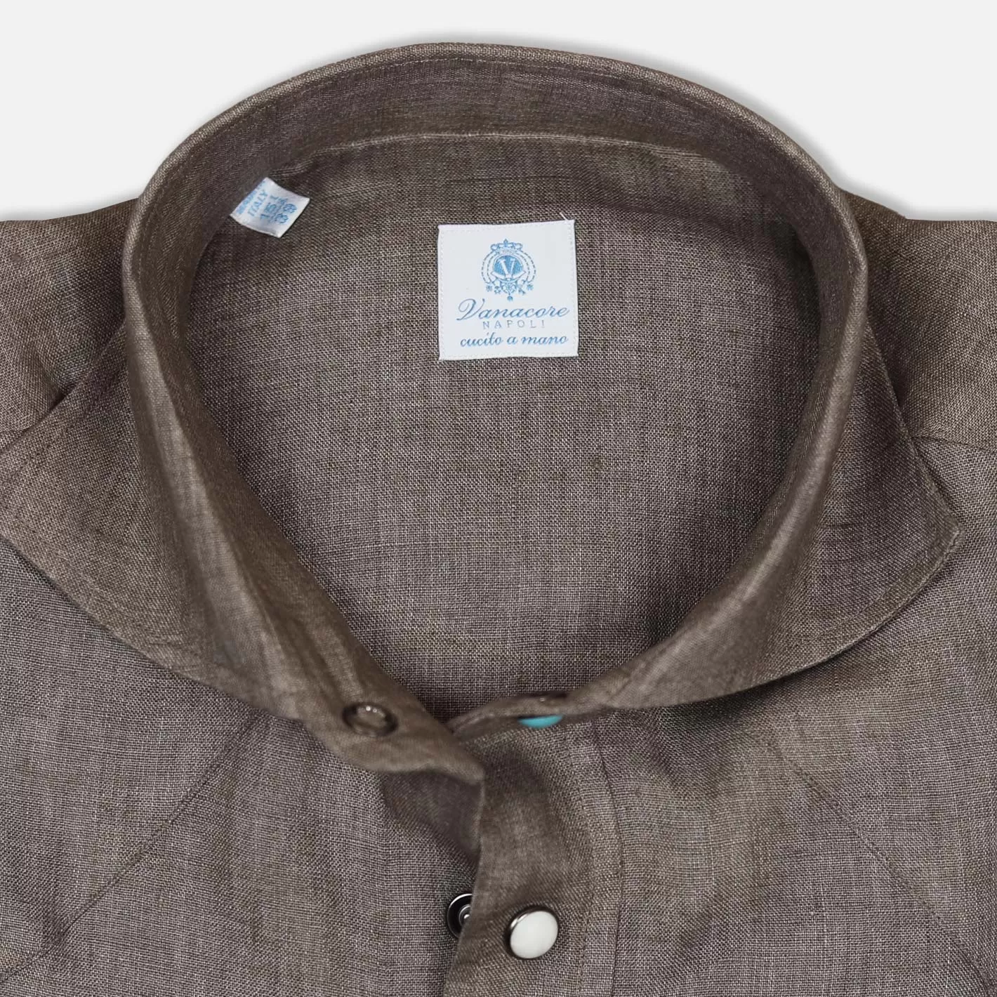 Capuccino Brown Linen Rodeo Shirt