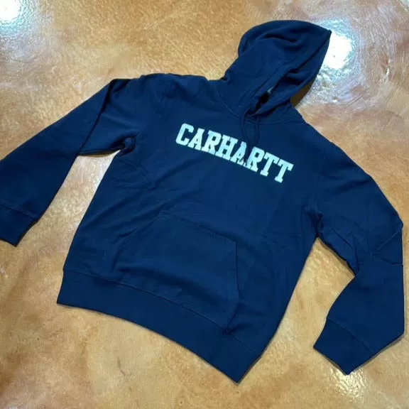 CARHARTT WIP HOODED COLLEGE SWEATSHIRT (NAVY)