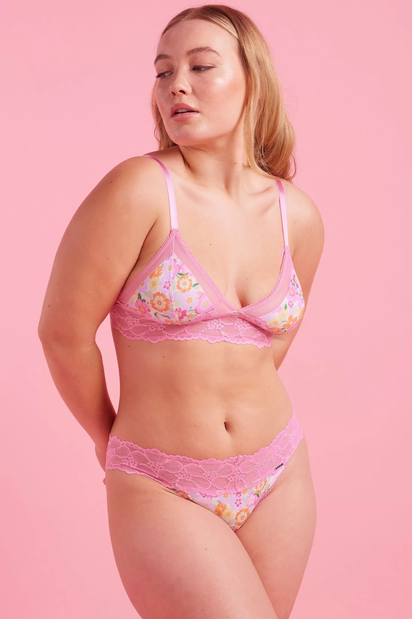 Chloe Microfibre Bikini Knicker Retro Floral