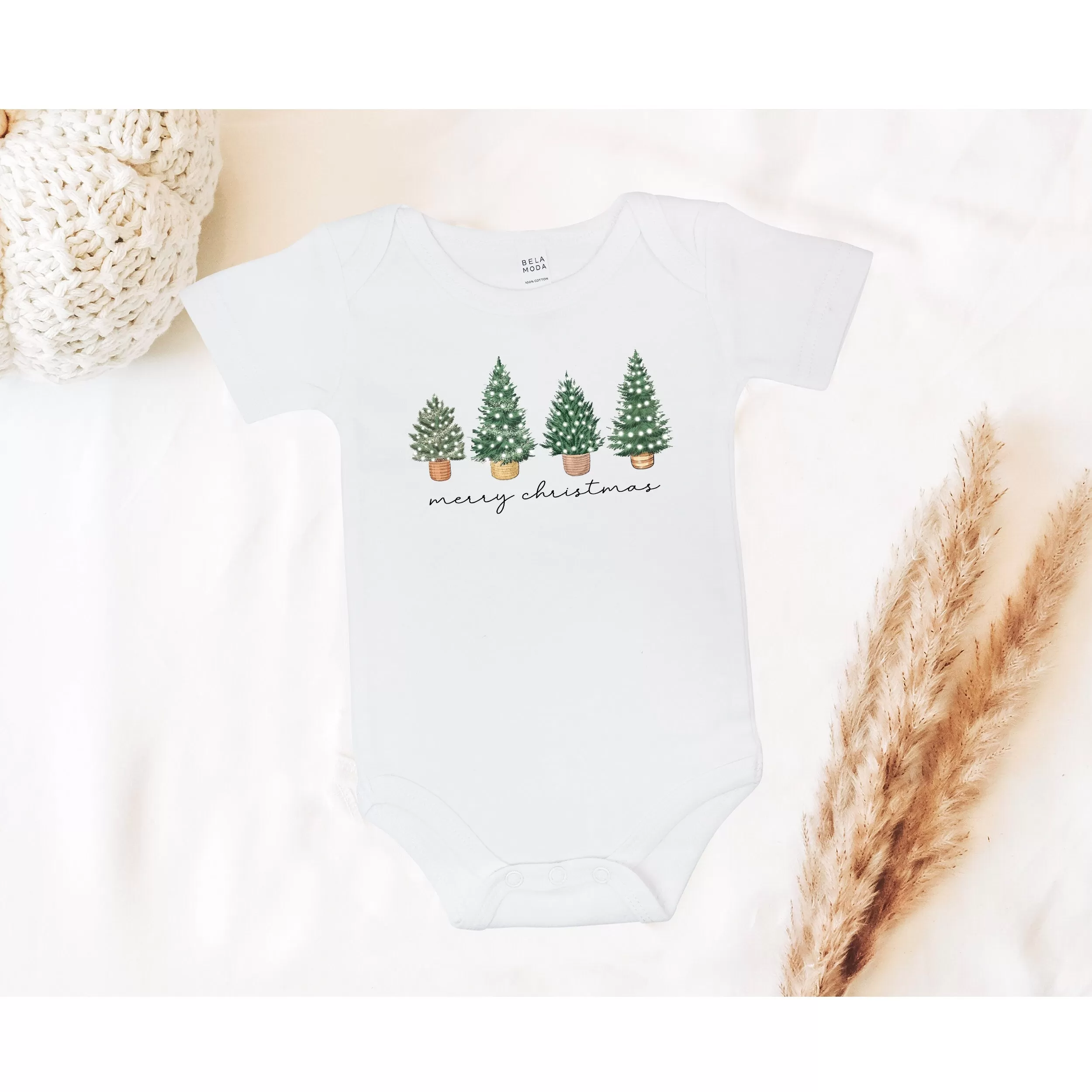 Christmas Trees Baby Bodysuit