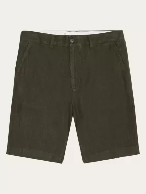 CHUCK regular linen shorts - GOTS/Vegan - Burned Olive