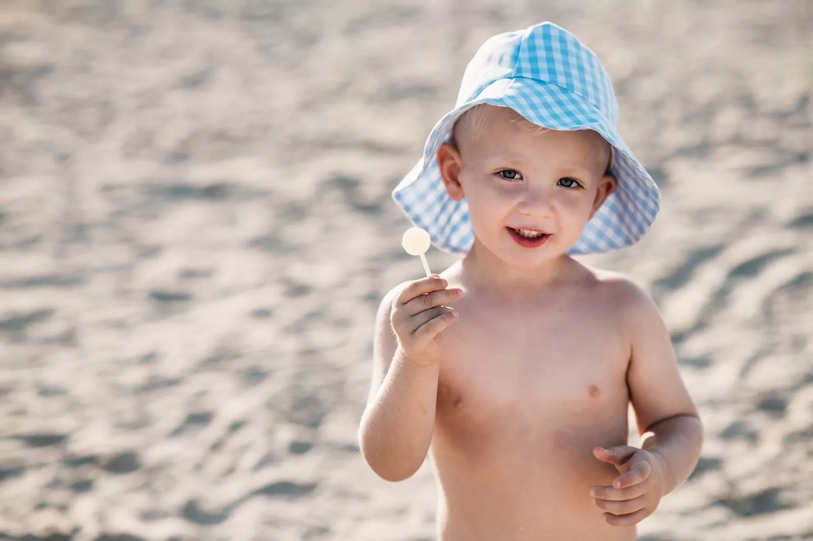 Clark and Beau Exclusive Boys Blue Gingham Bucket Hat