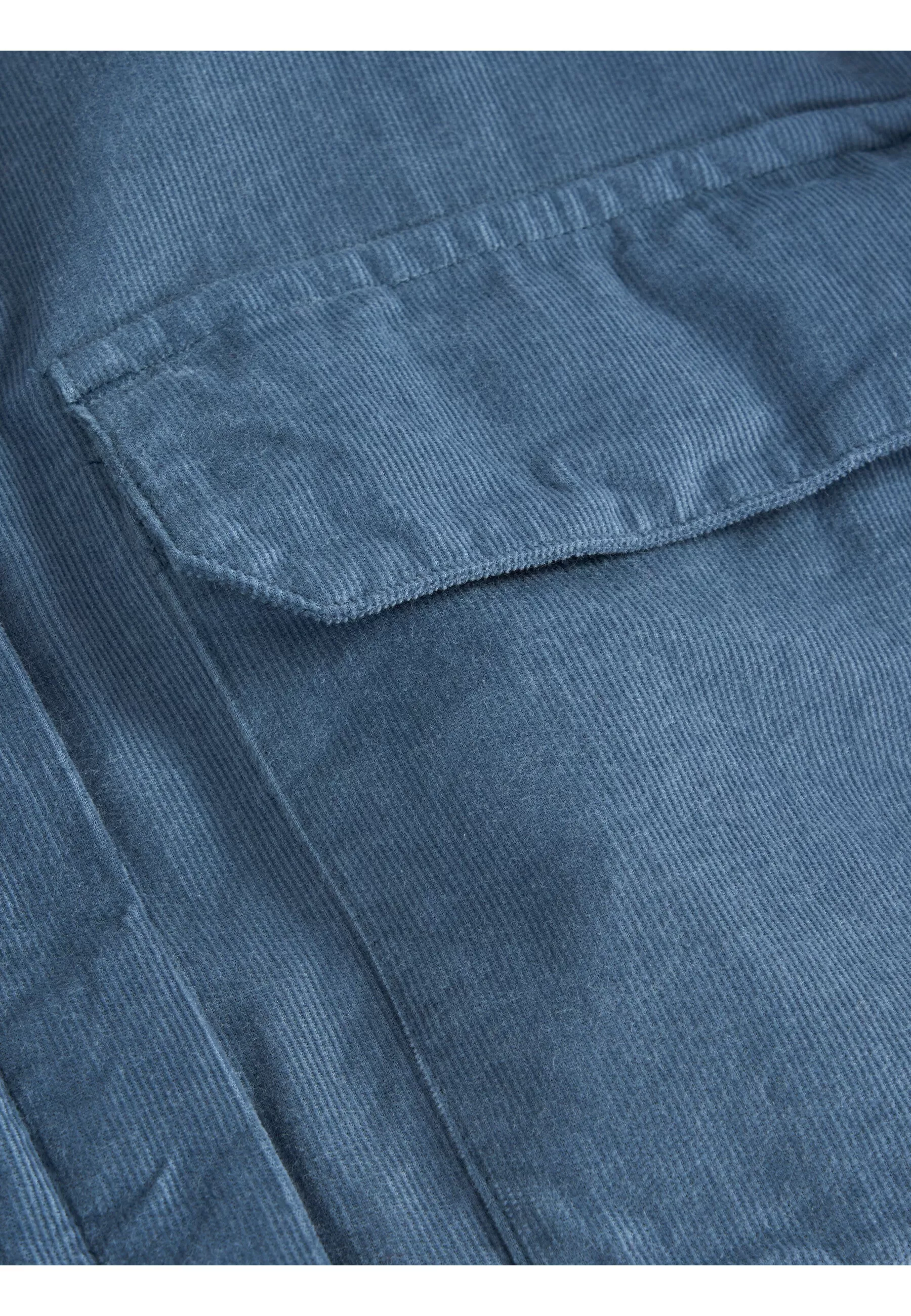 Corduroy shirt dress - China Blue