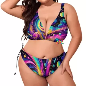 Cosmic Dance Plus Size Rave Bikini