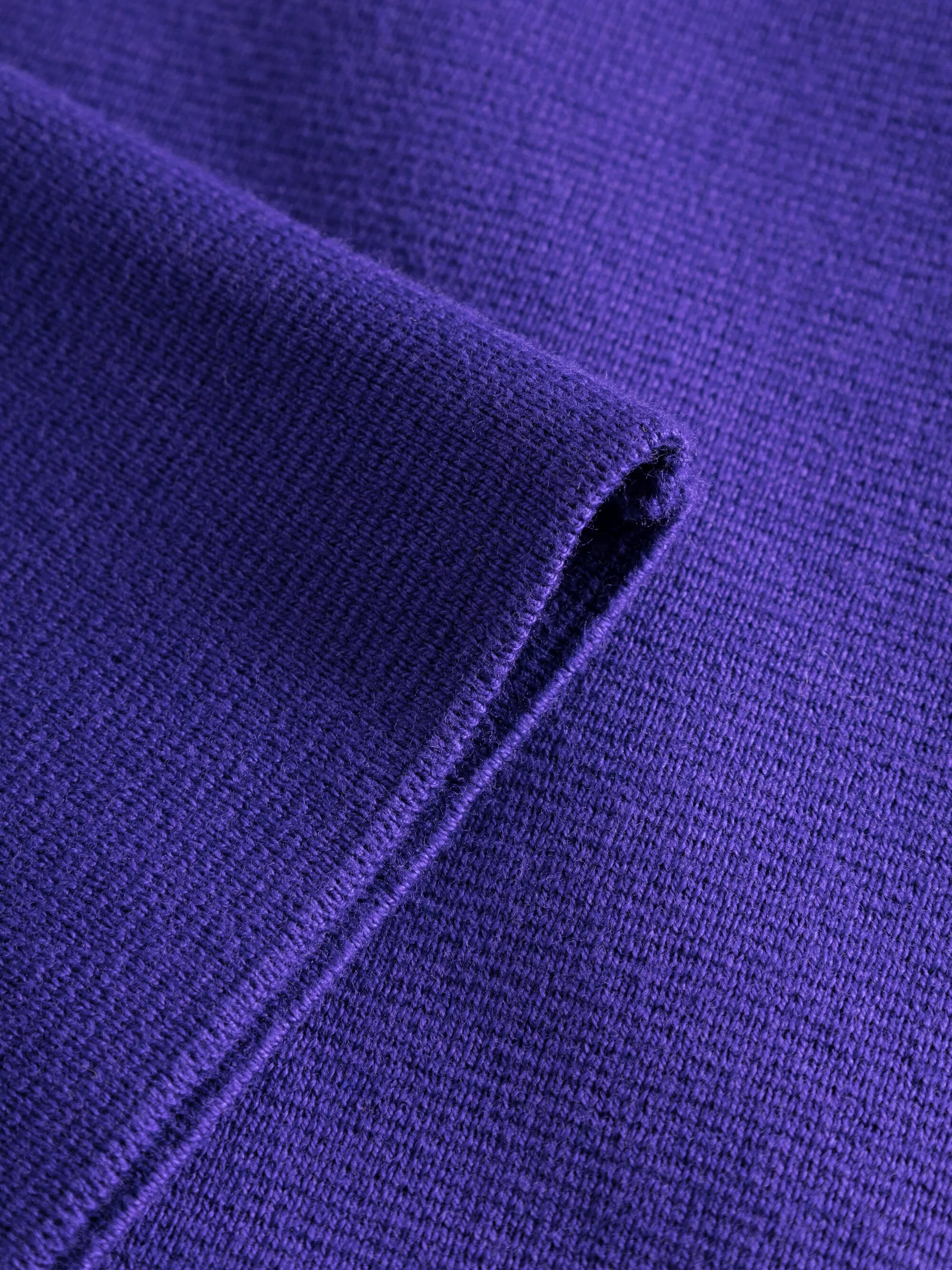 Cotton high neck knit - Deep Purple