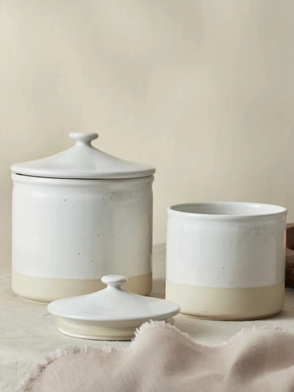 Cream Ceramic Canisters