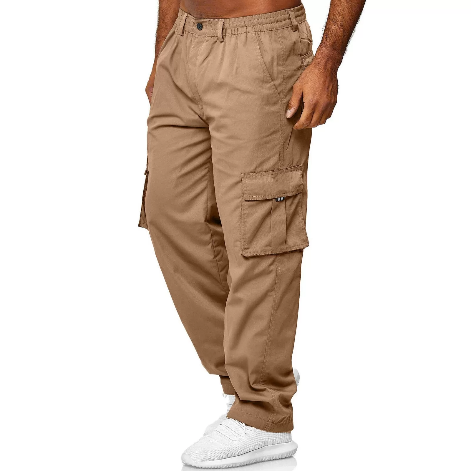 CUSUAL LOOSE ZIPPER MULTI-POCKETS CARGO PANTS