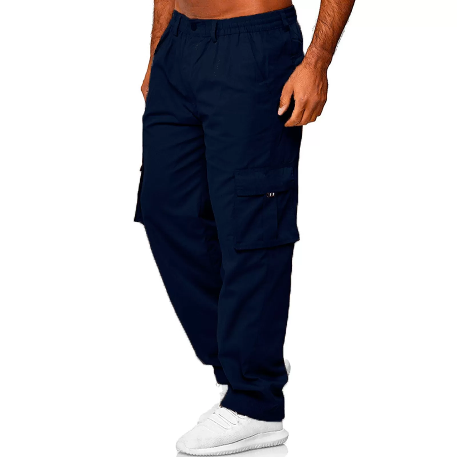 CUSUAL LOOSE ZIPPER MULTI-POCKETS CARGO PANTS