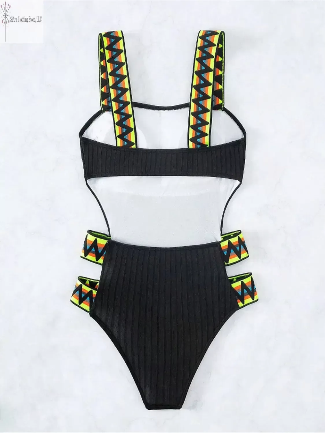 Cutout Swimwear Wide Strap