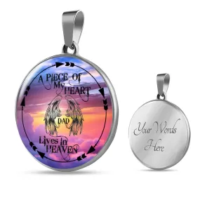 Dad In Heaven Keepsake Necklace