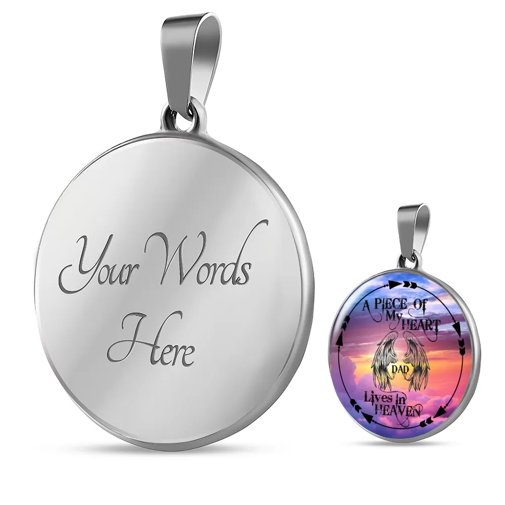 Dad In Heaven Keepsake Necklace