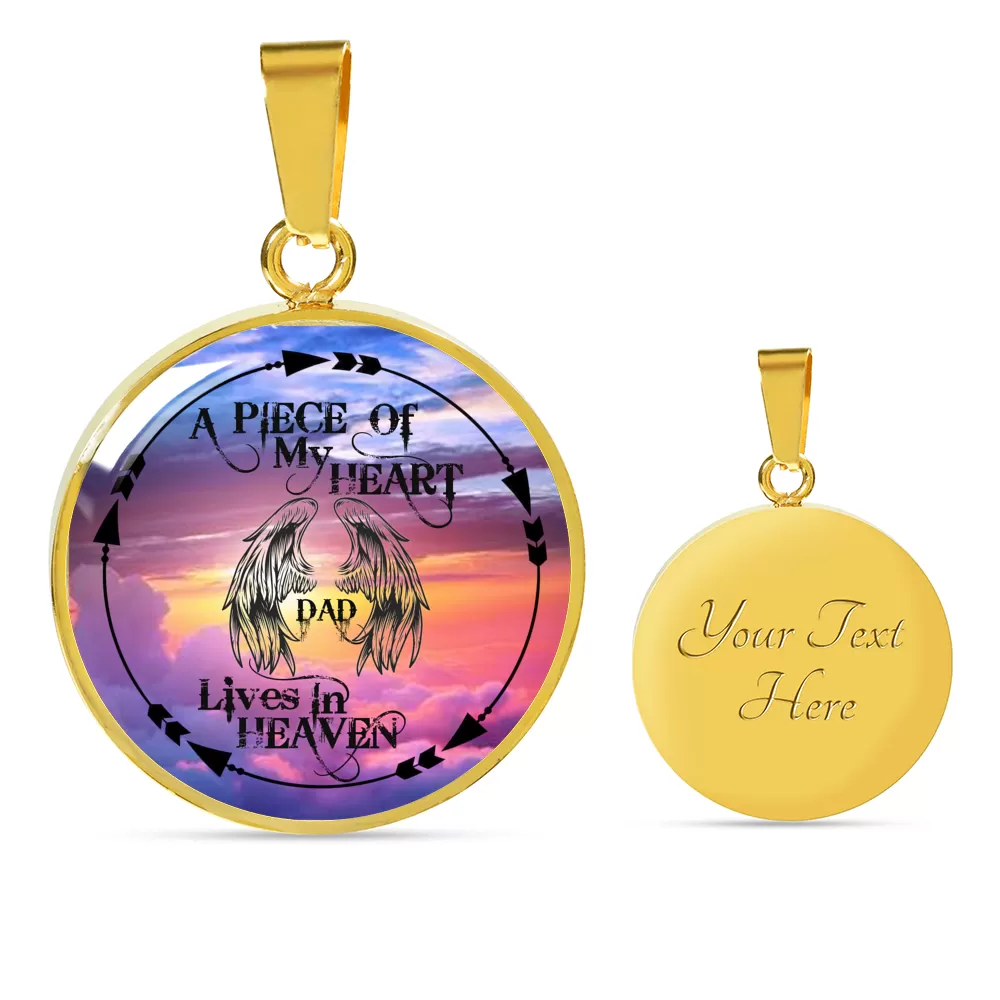 Dad In Heaven Keepsake Necklace