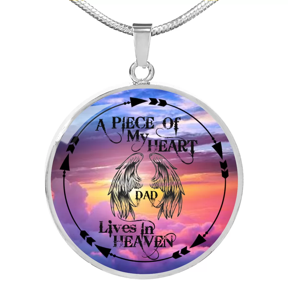 Dad In Heaven Keepsake Necklace