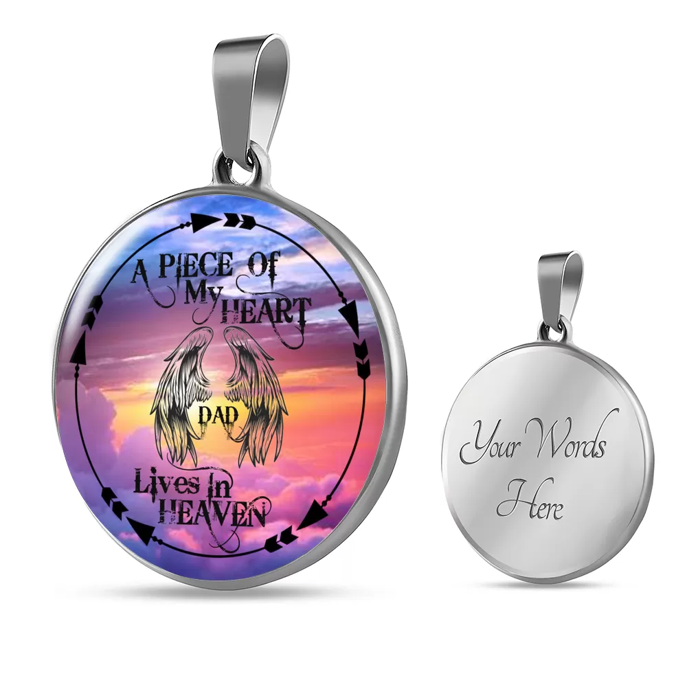 Dad In Heaven Keepsake Necklace